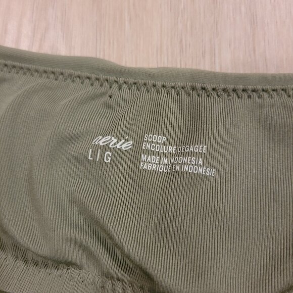 AERIE | Scoop Swim Bikini Top | Sz. L - Picture 4 of 5